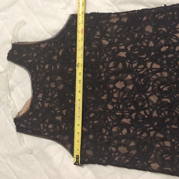 Max Studio Black Sleeveless Mini Dress Floral Lace Embroidered Sequin Si… - Picture 9 of 10